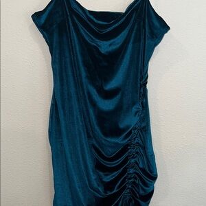 BRAND NEW Showpo Teal Strapless Dress